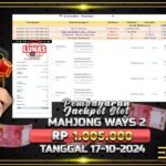 BUKTI JACKPOT SLOT MAHJONG WAYS 2 TERPERCAYA DI INDONESIA TGL 17-10-2024