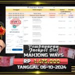 BUKTI JACKPOT SLOT MAHJONG WAYS TERPERCAYA DI INDONESIA TGL 06-10-2024